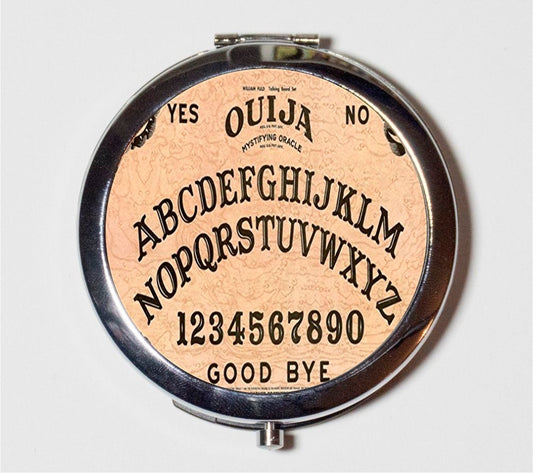 Ouija Board Compact Mirror - Spirit Board Ghosts - Make Up Pocket Mirror for Cosmetics