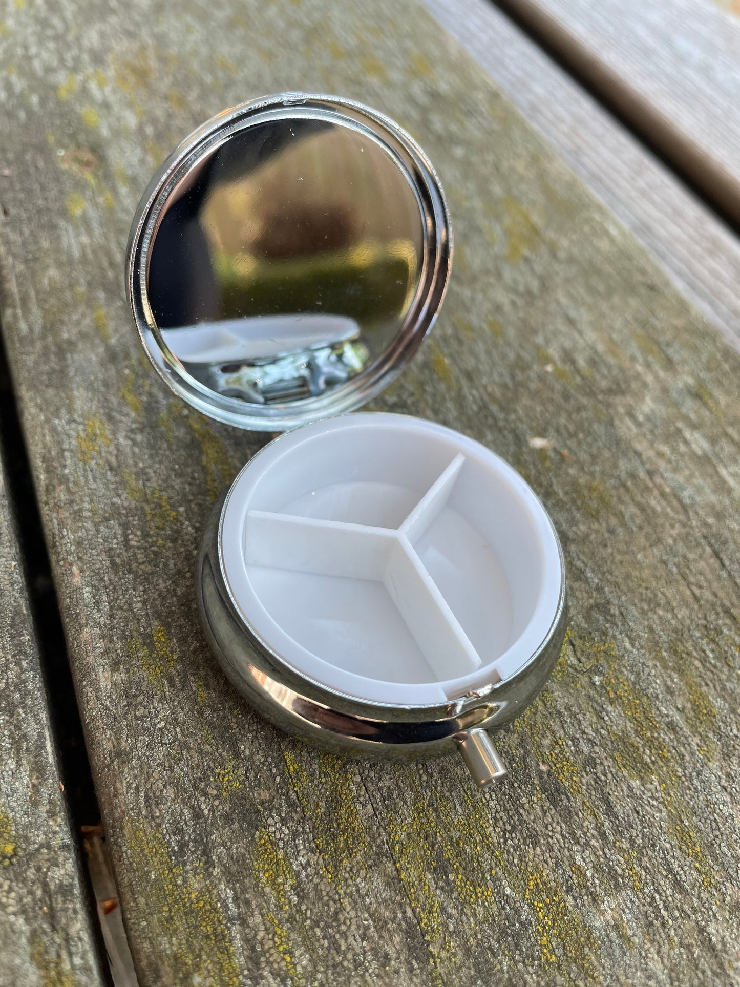 Whimsical Mushroom Pill or Stash Box Case Holds Trinkets and More Compact Size