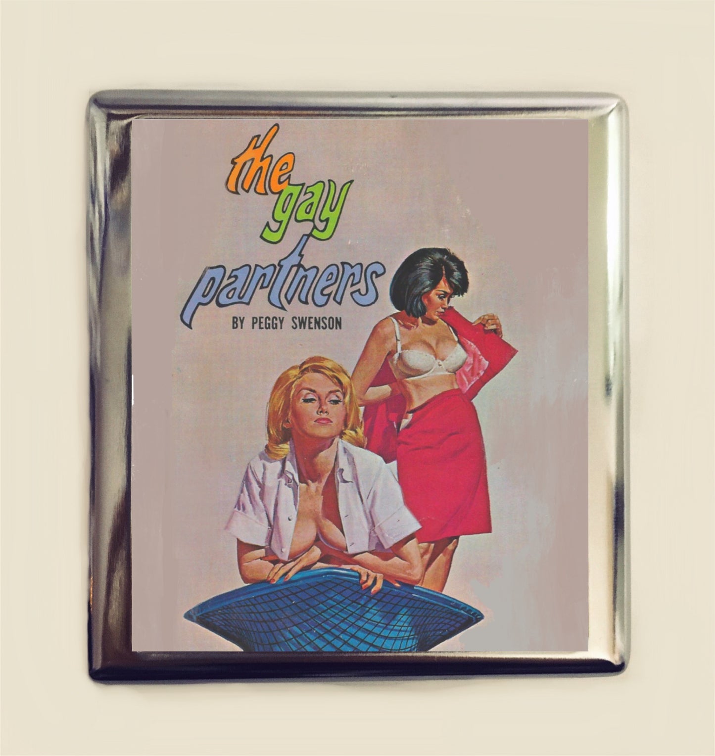 The Gay Partners Lesbian Pulp Cigarette Case Business Card ID Holder Wallet Gay Retro Book LGBTQ Kitsch Campy 1960's Queer