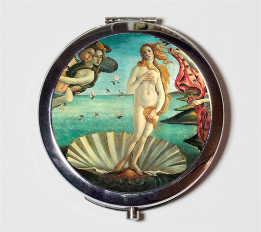 Birth of Venus Compact Mirror - Sandro Boticelli Renaissance Fine Art Venus - Make Up Pocket Mirror for Cosmetics