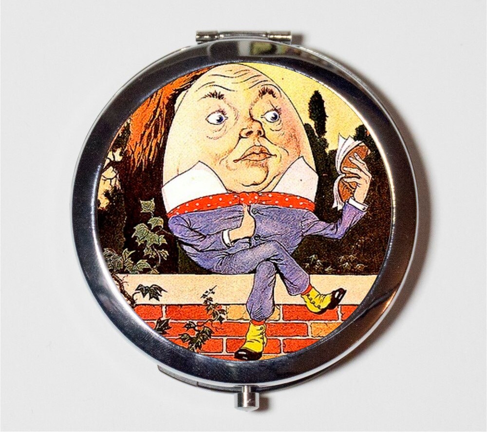 Humpty Dumpty Compact Mirror - Storybook Nursery Rhyme Children's Book - Make Up Pocket Mirror for Cosmetics