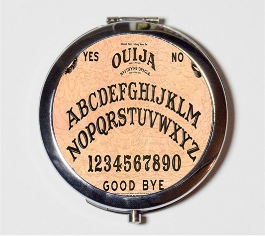 Ouija Board Compact Mirror - Spirit Board Ghosts  - Make Up Pocket Mirror for Cosmetics