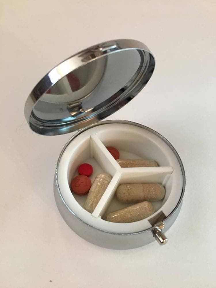 Astronaut Head Pill Box Case Pillbox Holder Trinket Stash Box Retro Sci Fi Outerspace Space Travel