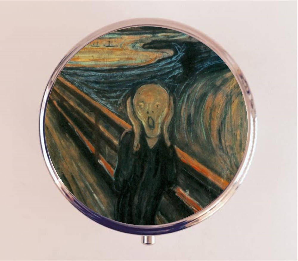 Scream Edvard Munch Pill Box Case Pillbox Holder Trinket Box Fine Art Painting Artwork Goth