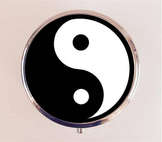 Yin Yang Pill Box Case Pillbox Holder Stash Trinket Box Mystical New Age Metaphysical