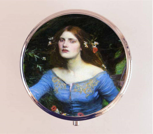 John William Waterhouse Ophelia Pill Box Case Pillbox Holder Trinket Stash Box William Shakespeare Hamlet