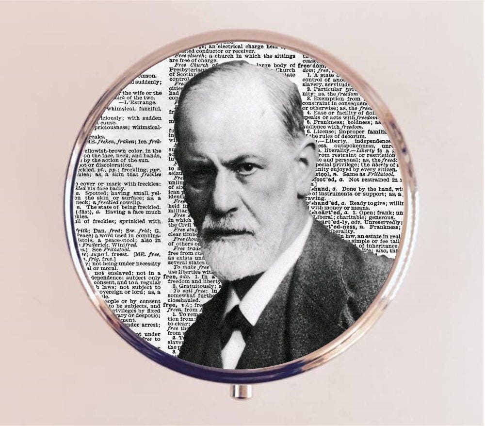 Sigmund Freud Pill Box Case Pillbox Holder Trinket Box Psychologist Psychologist Gift for Therapists Psychoanalysis