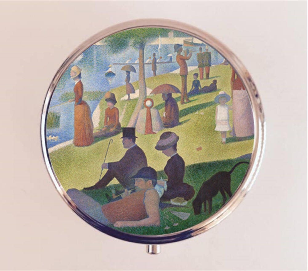 Georges Seurat Pill Box Case Pillbox Holder Trinket Box Sunday on La Grande Jatte Fine Art Painting