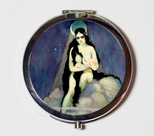 Leto and Apollo Compact Mirror - Greek Mythology Myth Archetypes - Make Up Pocket Mirror for Cosmetics