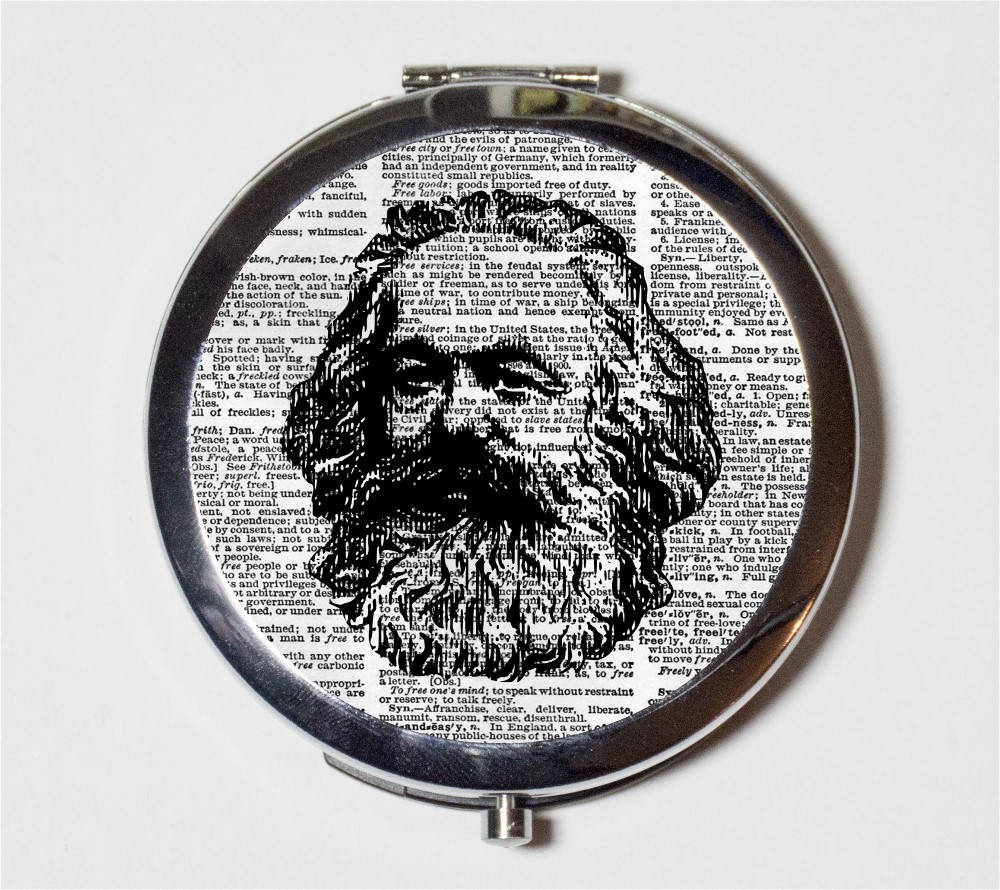 Karl Marx Compact Mirror - Communist Communism Socialist Socialism Revolutionary - Make Up Pocket Mirror for Cosmetics