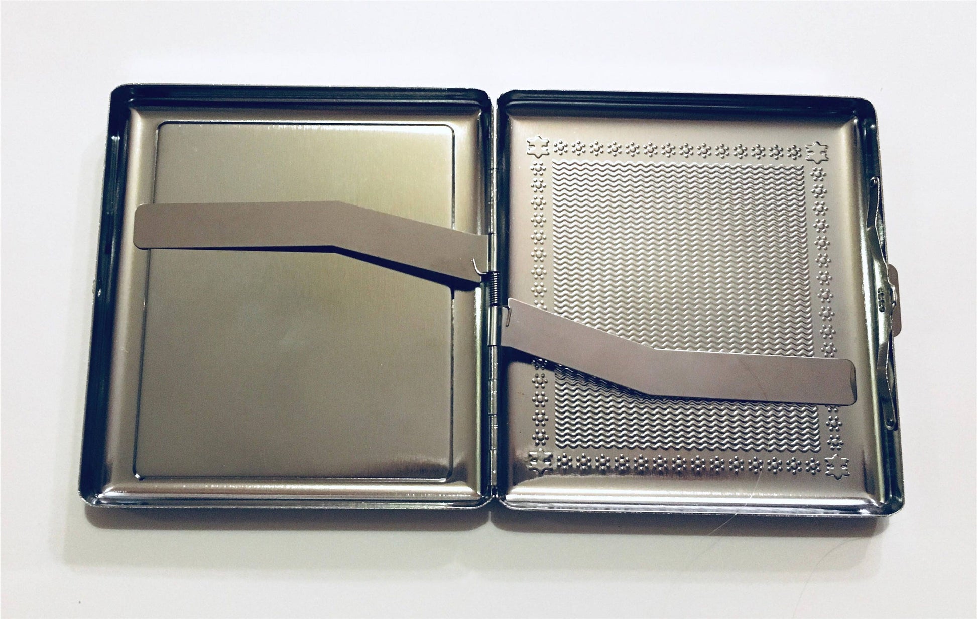 Art Deco Native American Cigarette Case Business Card ID Holder Wallet Indian Woman Bow & Arrow 1920s