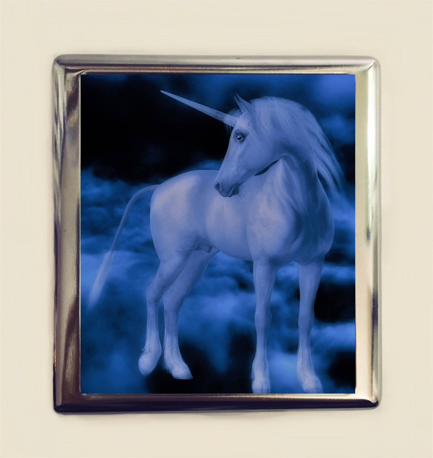 Fantasy Unicorn Cigarette Case Business Card ID Holder Painting Kawaii