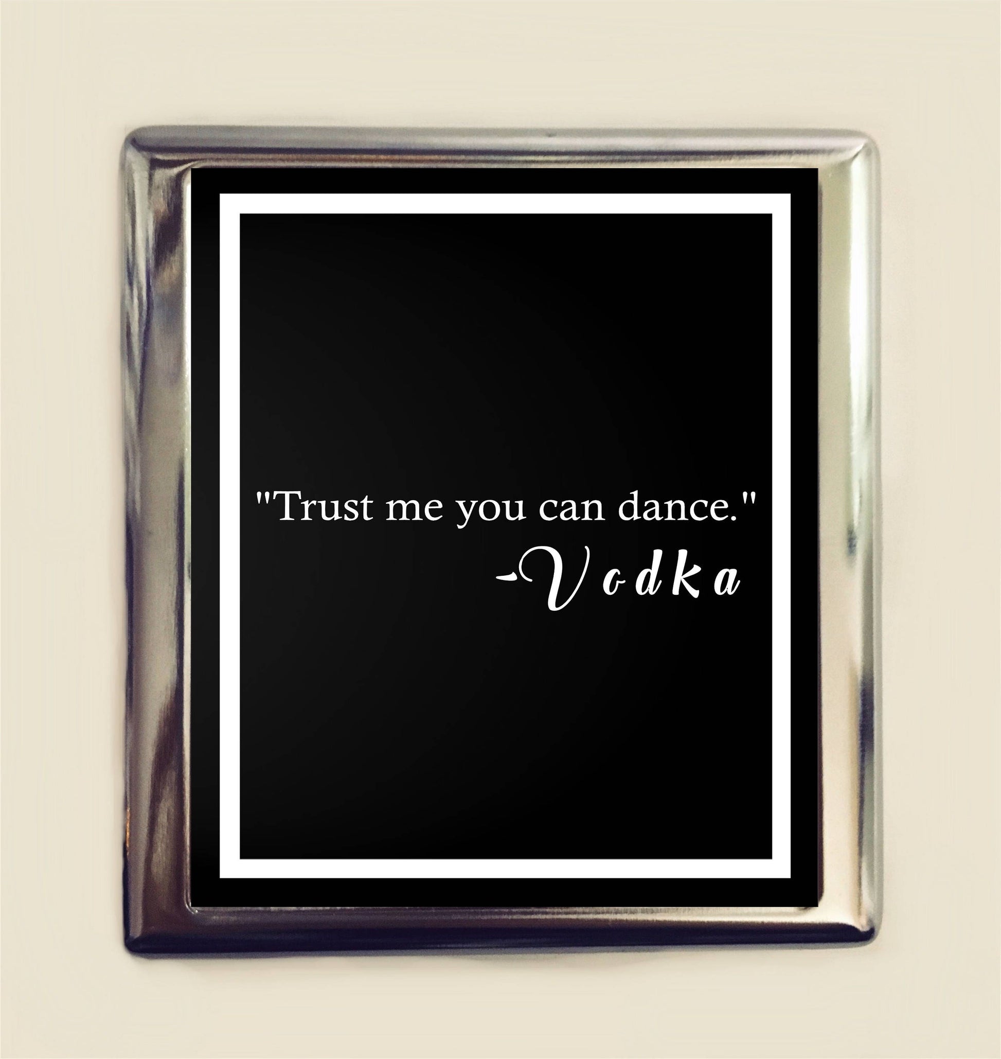 Trust Me You Can Dance Vodka Cigarette Case Business Card ID Holder Wallet Funny Drinking Booze Alcohol Liquor Party Girl Bachelorette Party