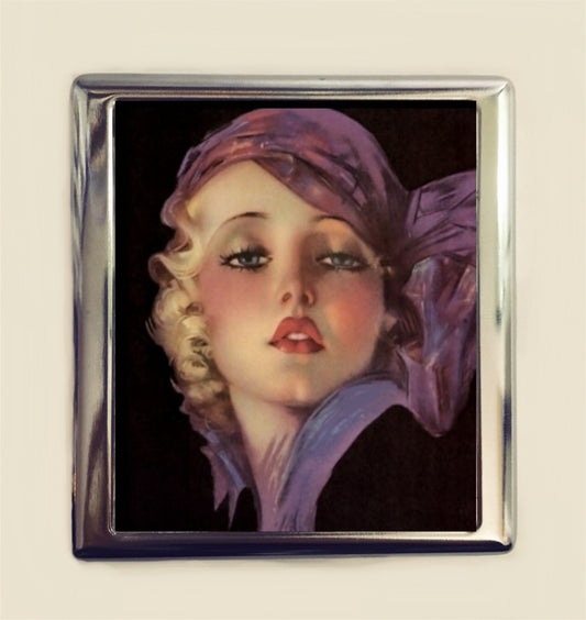 Flapper Scarf Cigarette Case Business Card ID Holder Wallet Art Deco Jazz Age 1920s Roaring 20s Boho Gypsy