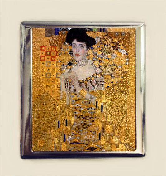 Gustav Klimt Adele Cigarette Case Business Card ID Holder Wallet Fine Art Painting