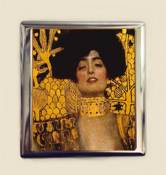 Gustav Klimt Judith Cigarette Case Business Card ID Holder Wallet Fine Art Painting Art Nouveau