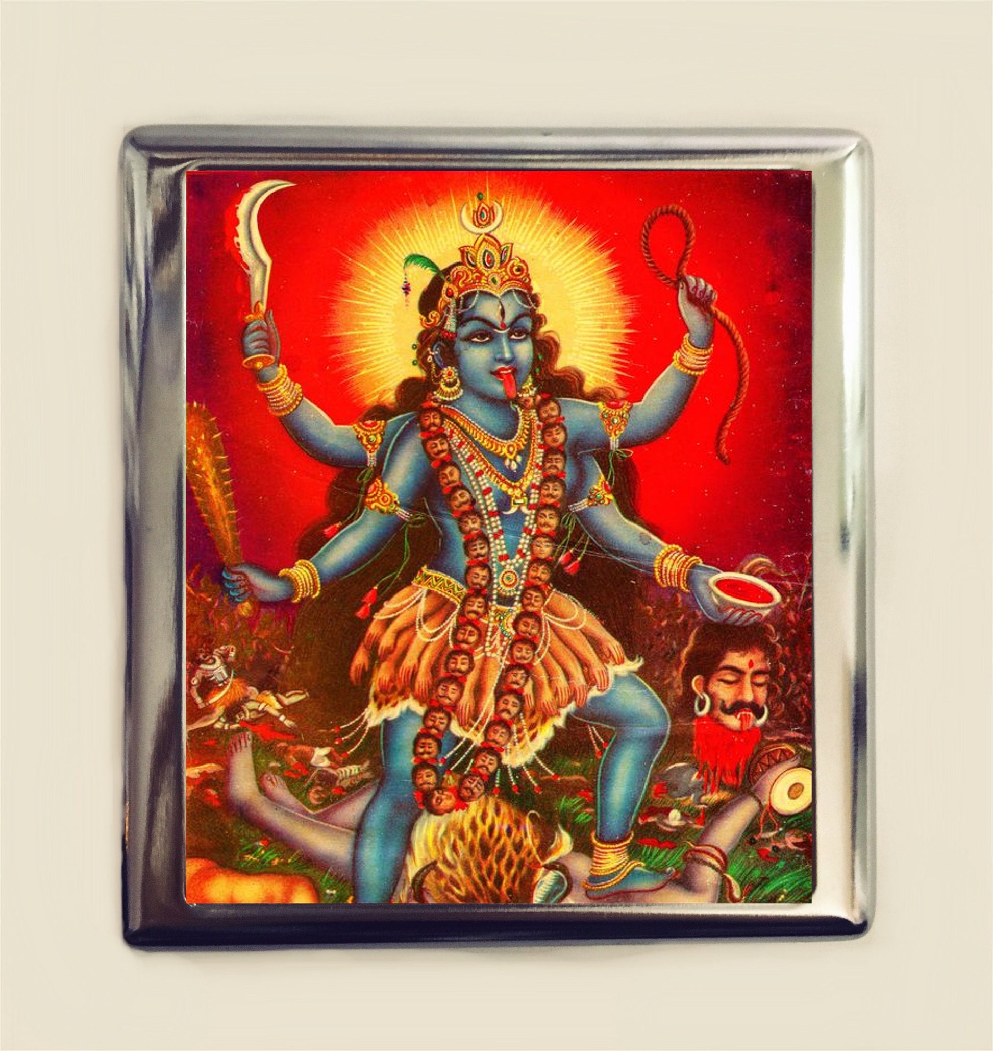 Kali Cigarette Case Business Card ID Holder Wallet Hindu Goddess Spiritual Hinduism Spirituality