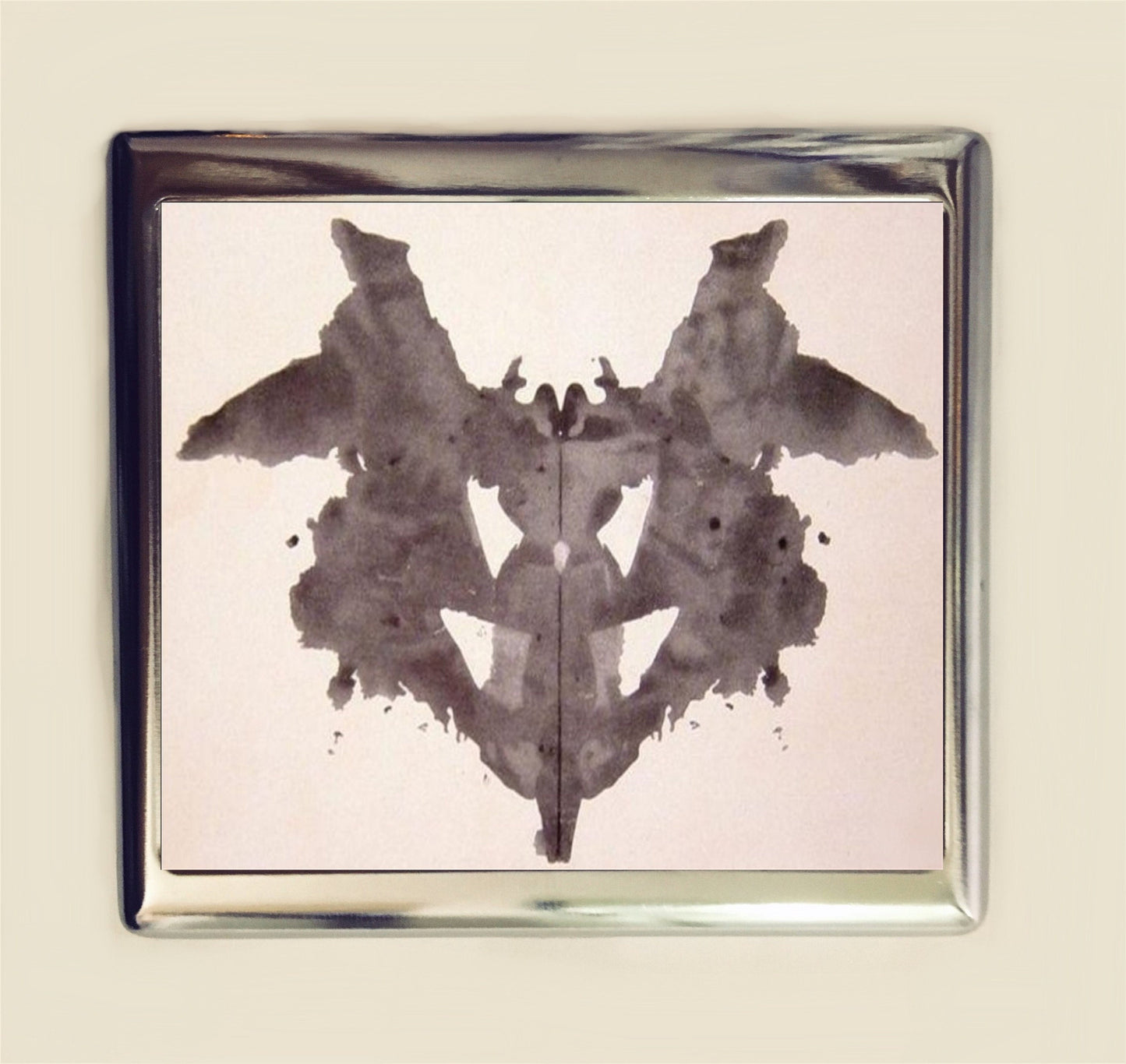 Inkblot Cigarette Case Business Card ID Holder Wallet Ink Blot Psychology Psychologist Test Gift for Therapist