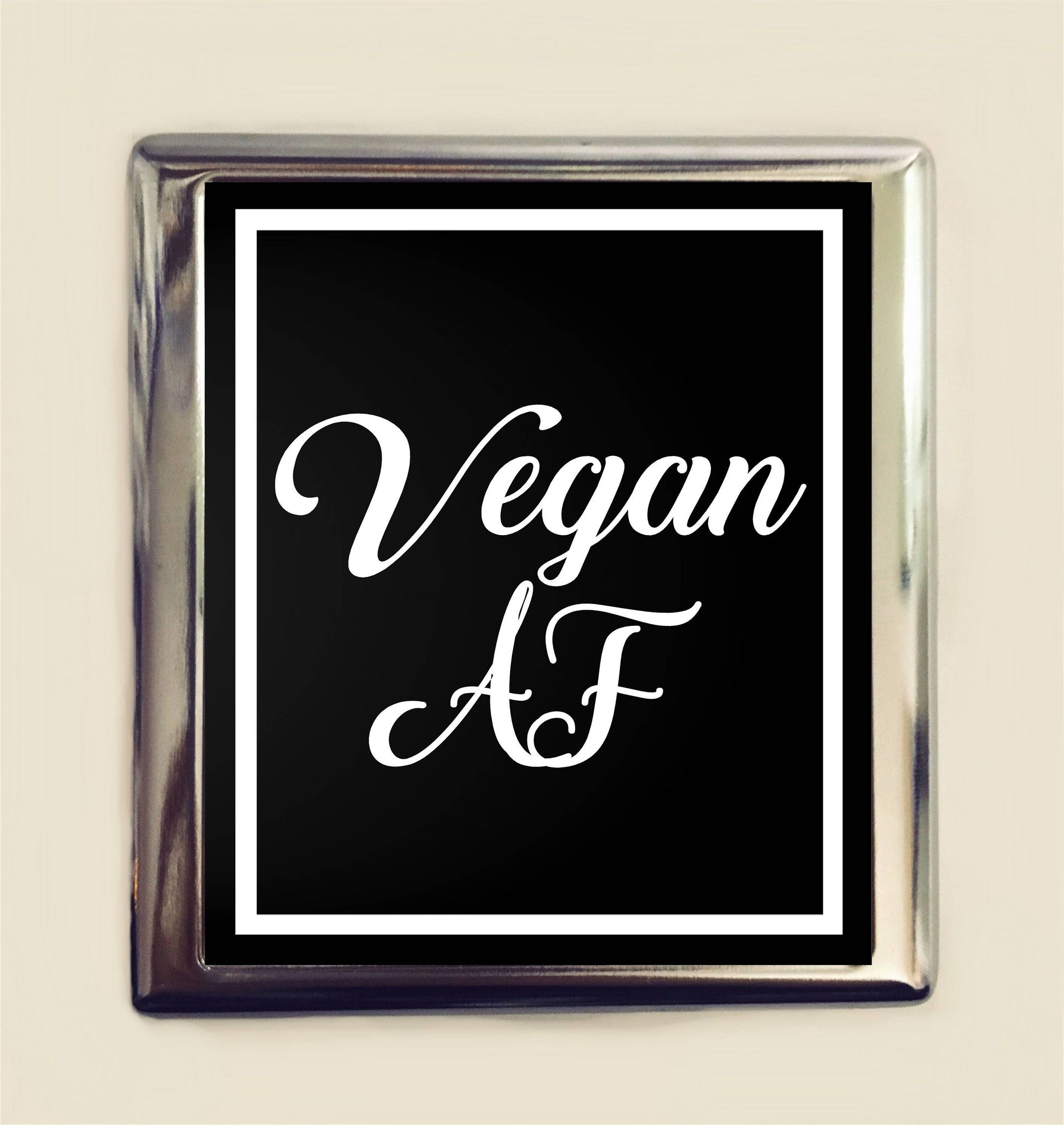 Vegan AF Business Card ID Holder Wallet Veganism Animal Rights