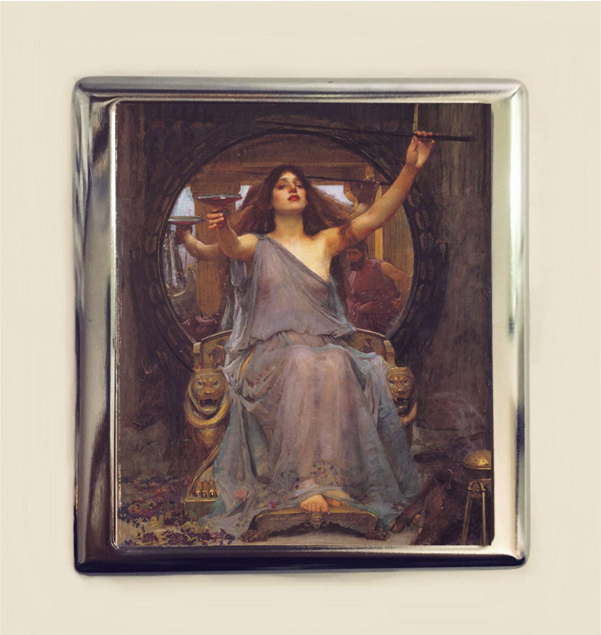 John William Waterhouse Cigarette Case Business Card ID Holder Wallet Circe Offering the Cup to Ulysses Fine Art Painting