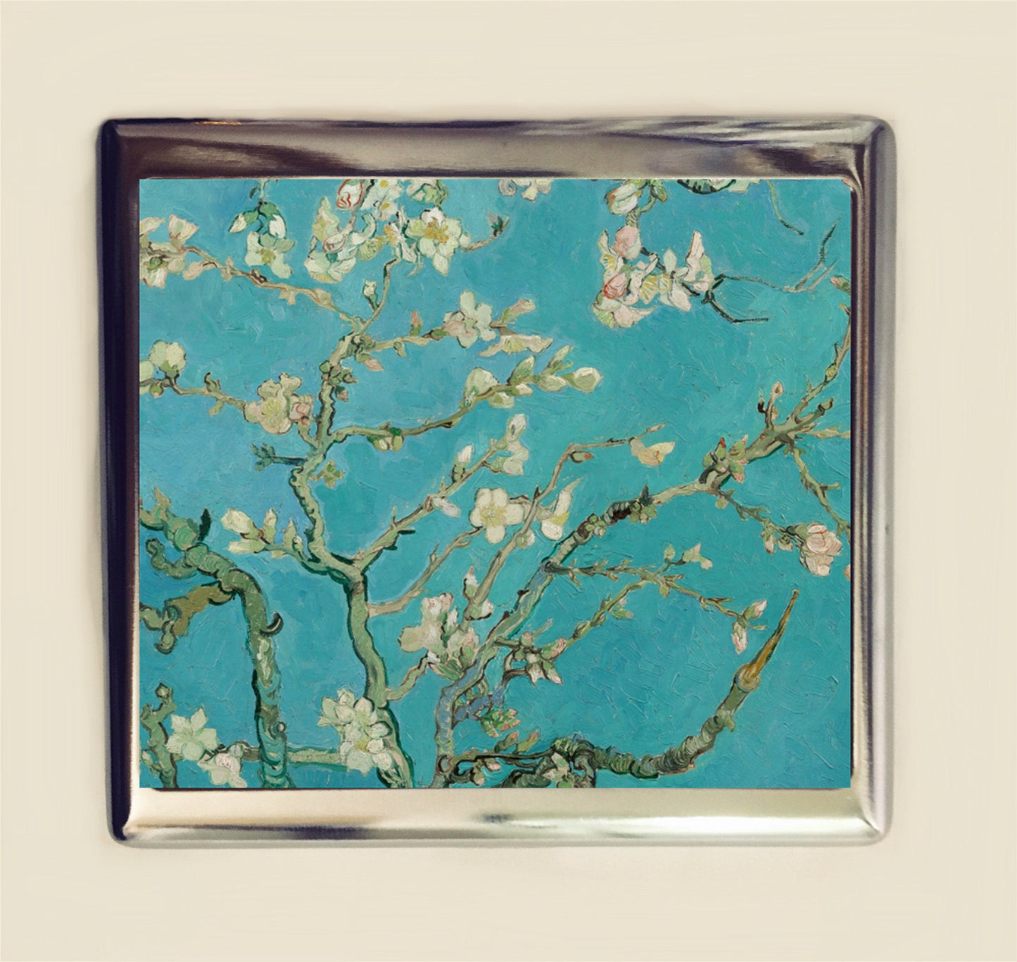 Van Gogh Almond Blossoms Cigarette Case Business Card ID Holder Wallet Fine Art Famous Painting Impressionist Vincent