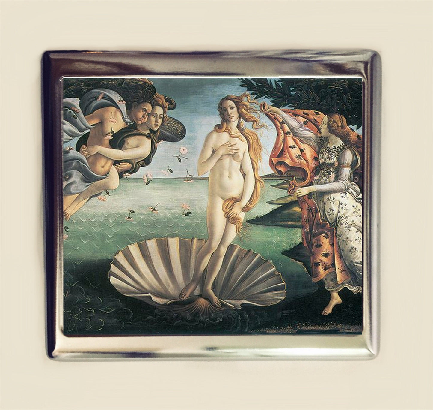 Birth of Venus Cigarette Case Business Card ID Holder Fine Art Famous Painting Botticelli