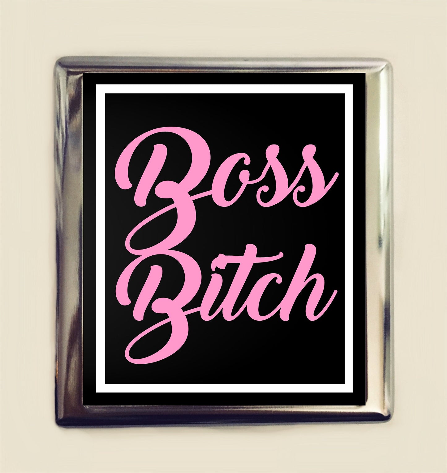 Boss Bitch Cigarette Case Business Card ID Holder Third Wave Feminist Feminism Girl Power MATURE Sassy Funny