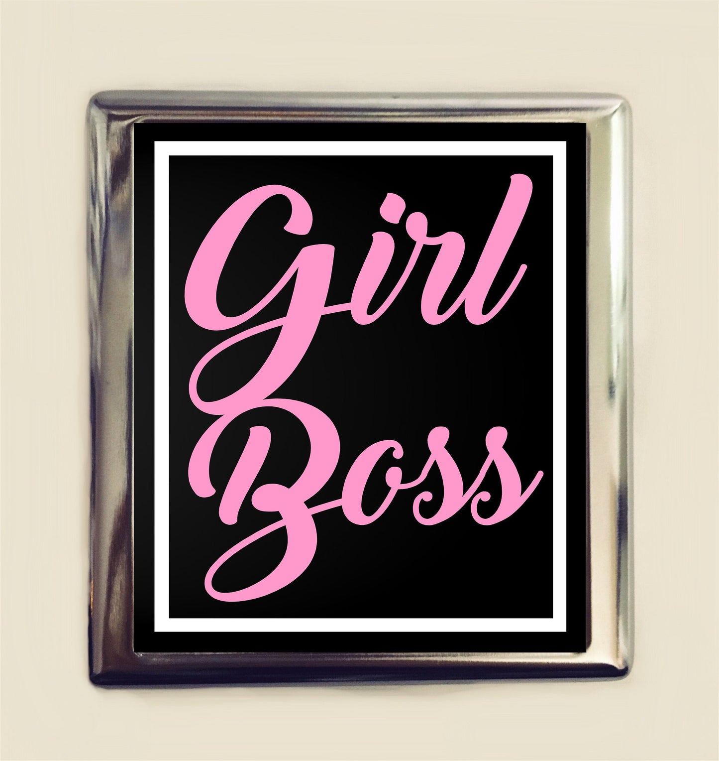 Girl Boss Cigarette Case Business Card ID Holder Third Wave Feminist Feminism Girl Power Sassy Funny