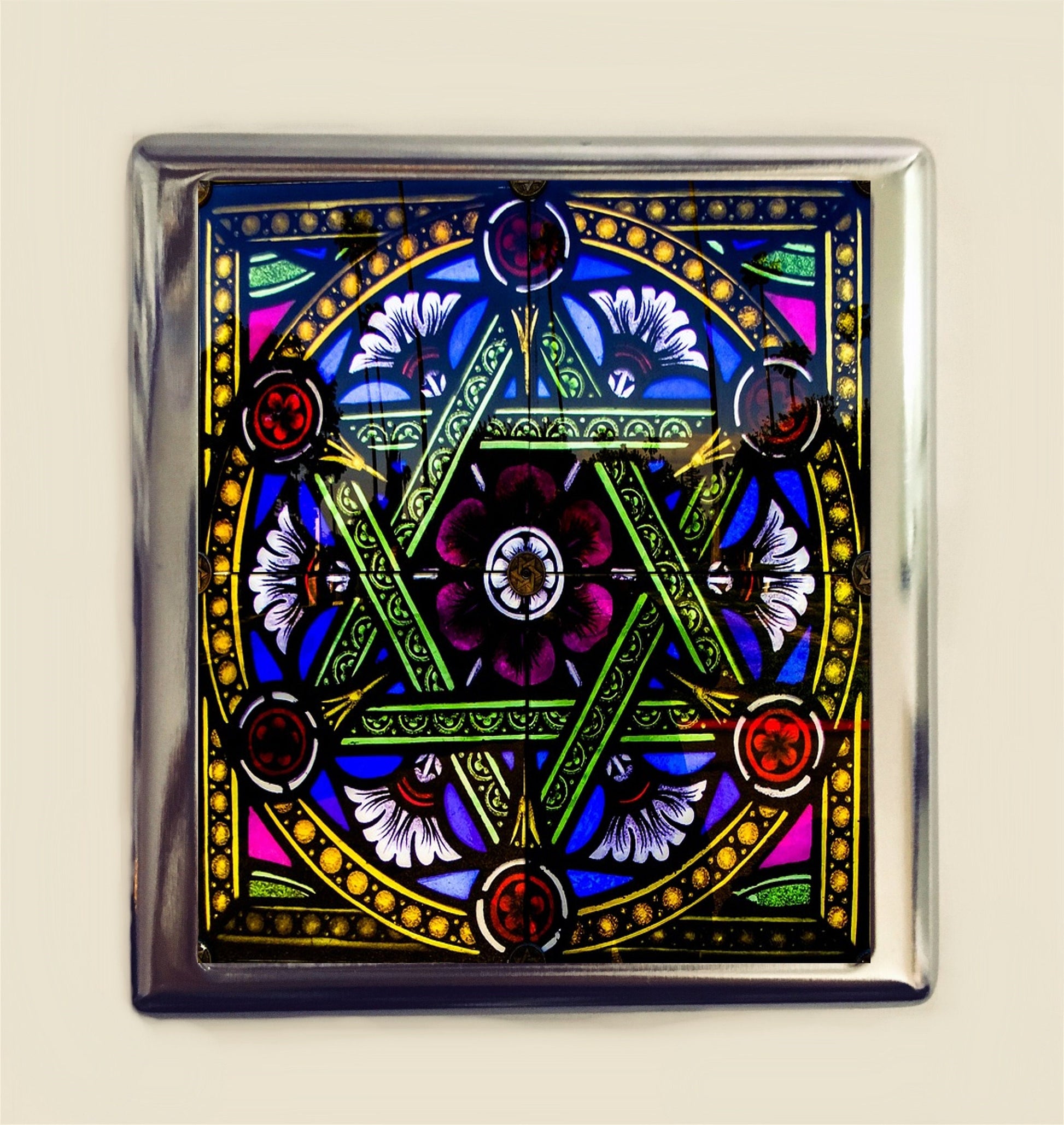 Star of David Cigarette Case Business Card ID Holder Wallet Jewish Judaism Religious