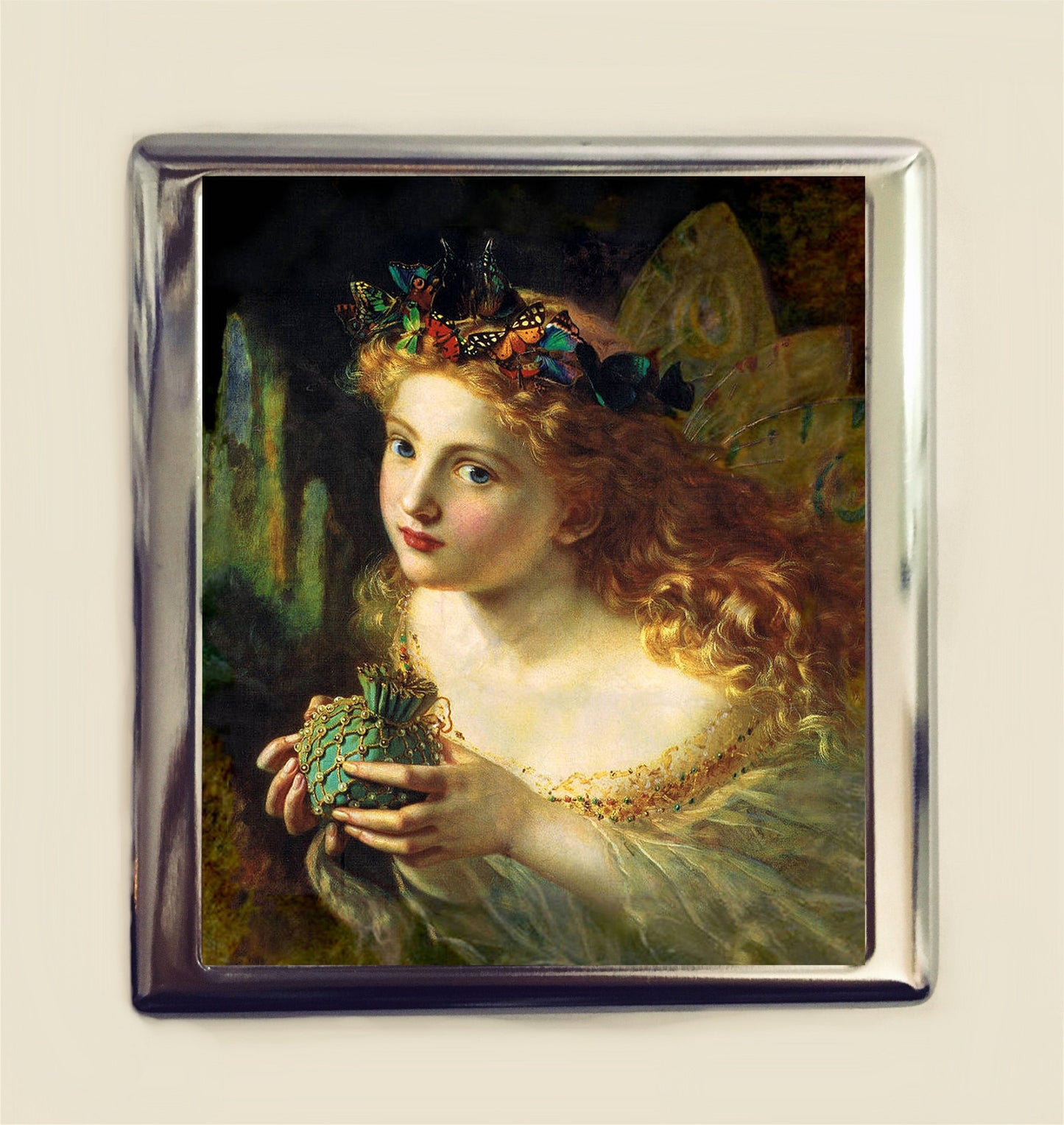 Victorian Fairy Cigarette Case Business Card ID Holder Wallet Sophie Anderson Fairytale Fairy Tale