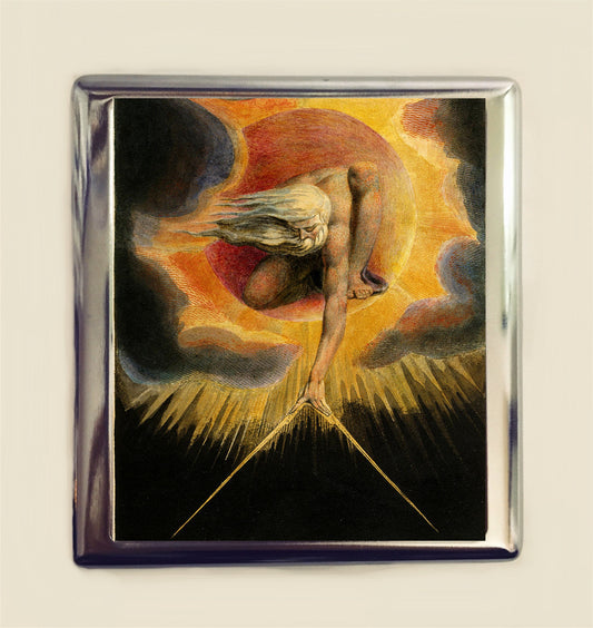 William Blake Cigarette Case Business Card ID Holder Wallet Ancient Days Fine Art Painting Poetry