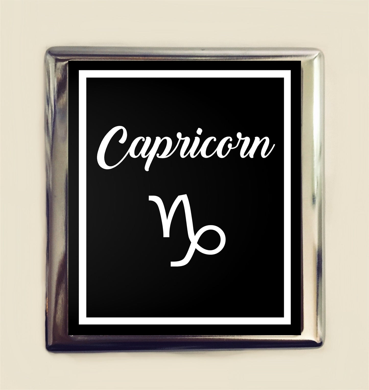 Capricorn Zodiac Sign Cigarette Case Business Card ID Holder Wallet Astrology Astrological New Age Spirituality