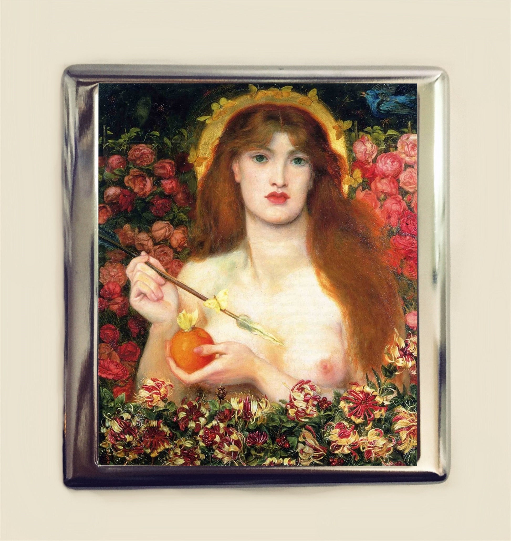 Dante Rossetti Venus Verticordia Cigarette Case Business Card ID Holder Wallet Fine Art Painting