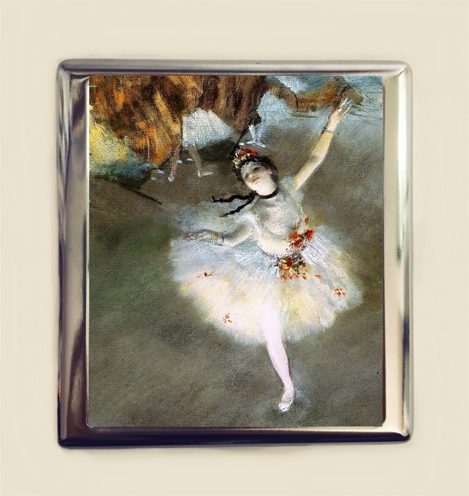 Edgar Degas Ballerina Cigarette Case Business Card ID Holder Wallet Fine Art Painting Famous Artwork