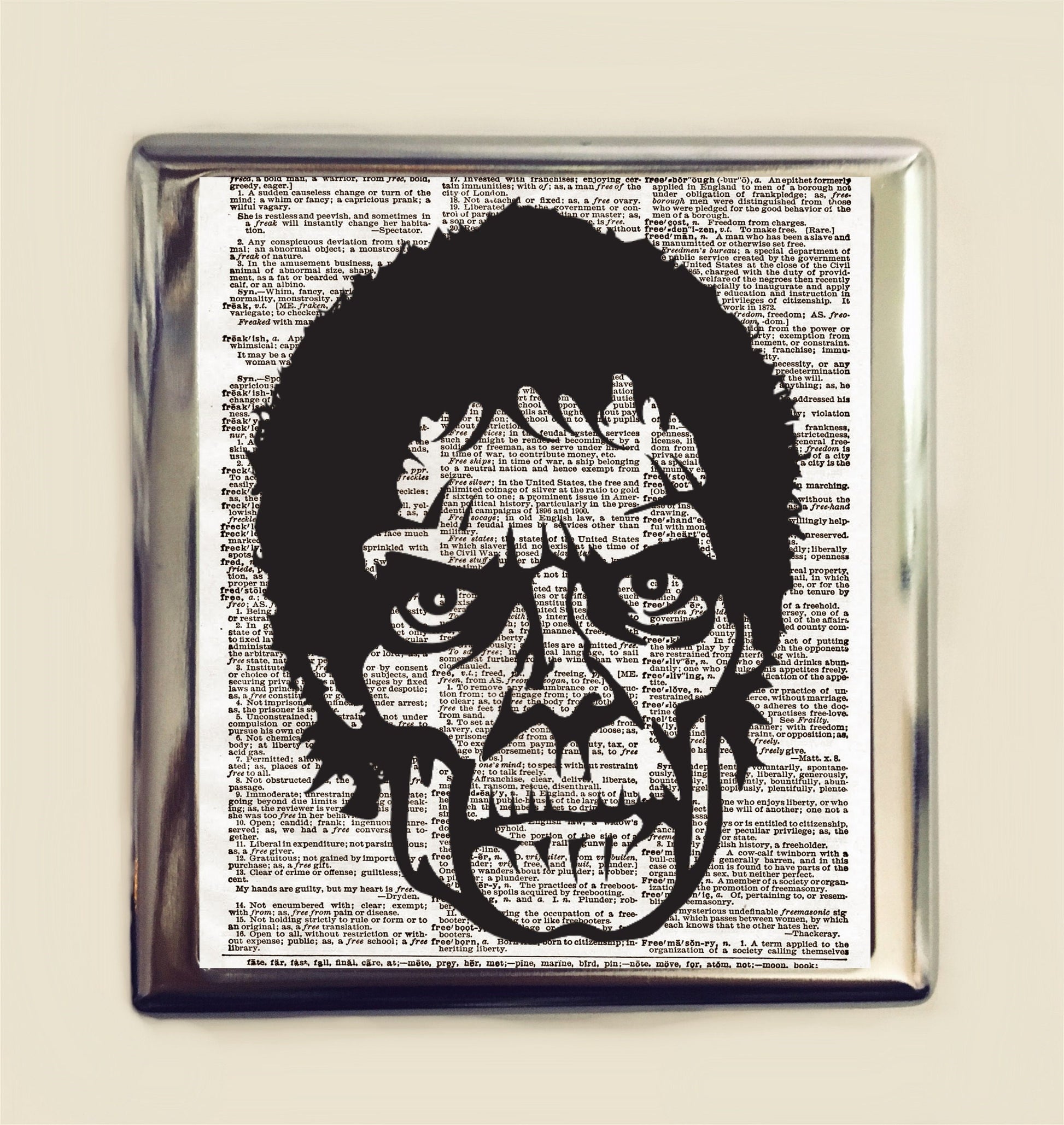 Zombie Head Cigarette Case Business Card ID Holder Wallet Goth Gothic Horror Creepy