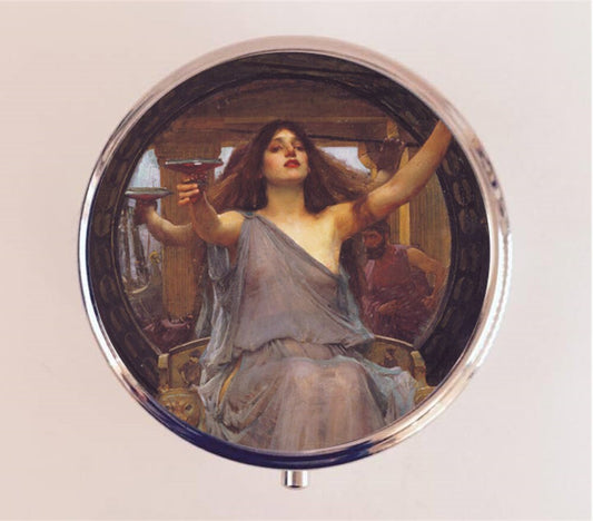 John William Waterhouse Pill Box Case Pillbox Holder Trinket Stash Box Circe Offering the Cup to Ulysses