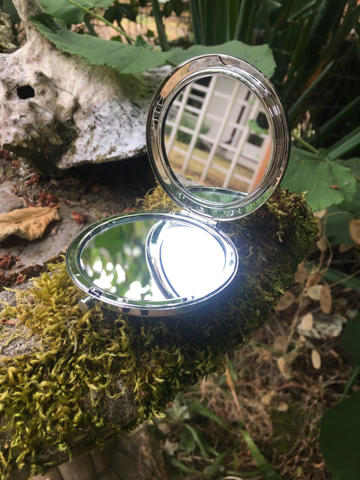 Mushroom Compact Mirror - Whimsical Magic Mushrooms - Make Up - Cosmetics - Pocket Mirror