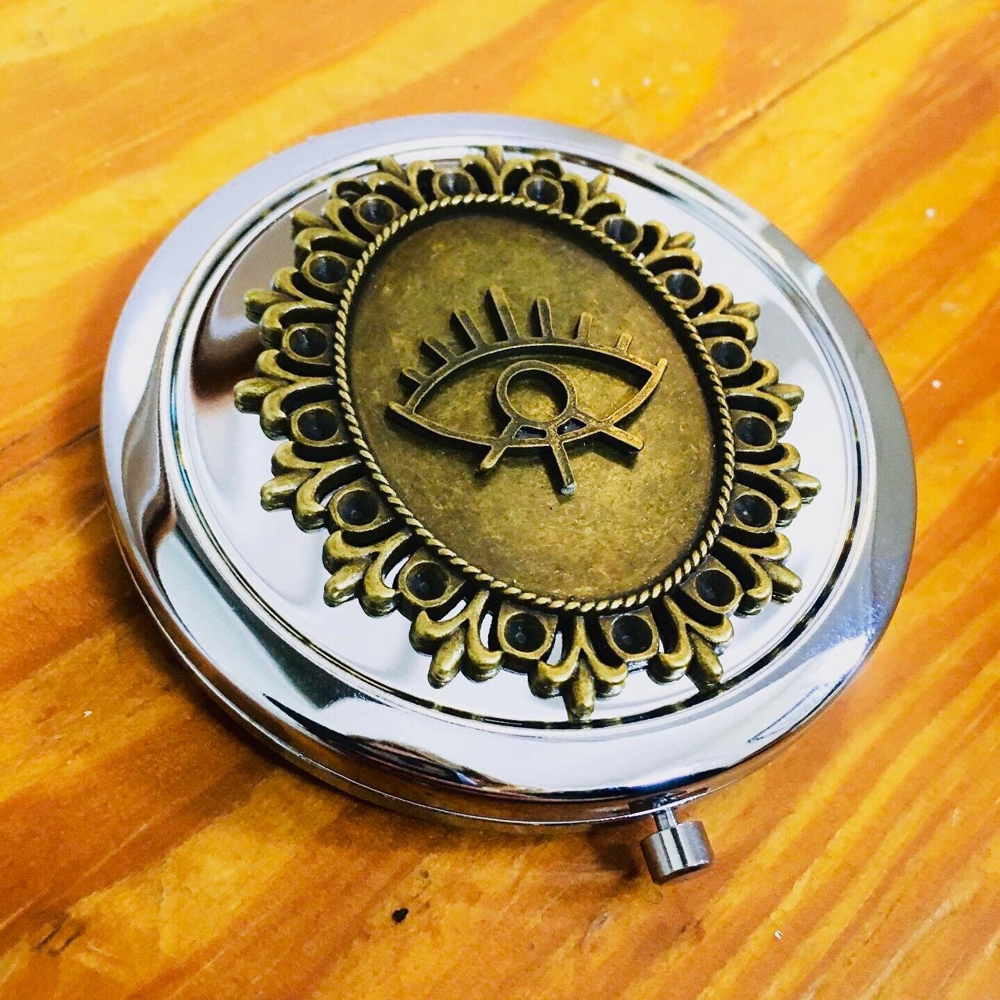 All Seeing Eye Compact Mirror - Mystical Psychedelic - Make Up - Cosmetics - Pocket Mirror