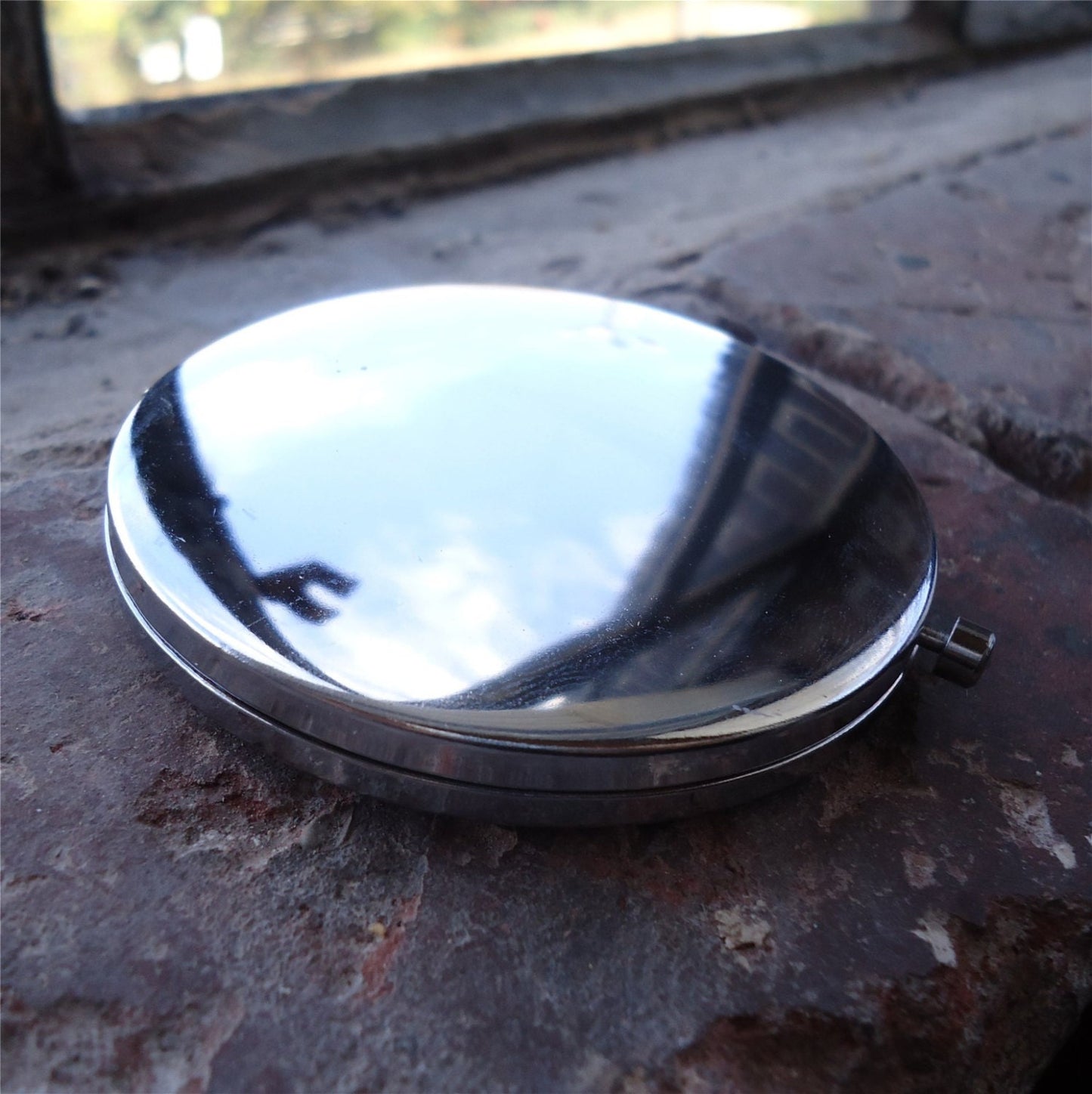 Bat Compact Mirror - Victorian Steampunk - Goth - Horror - Vampire - Make Up - Cosmetics - Pocket Mirror