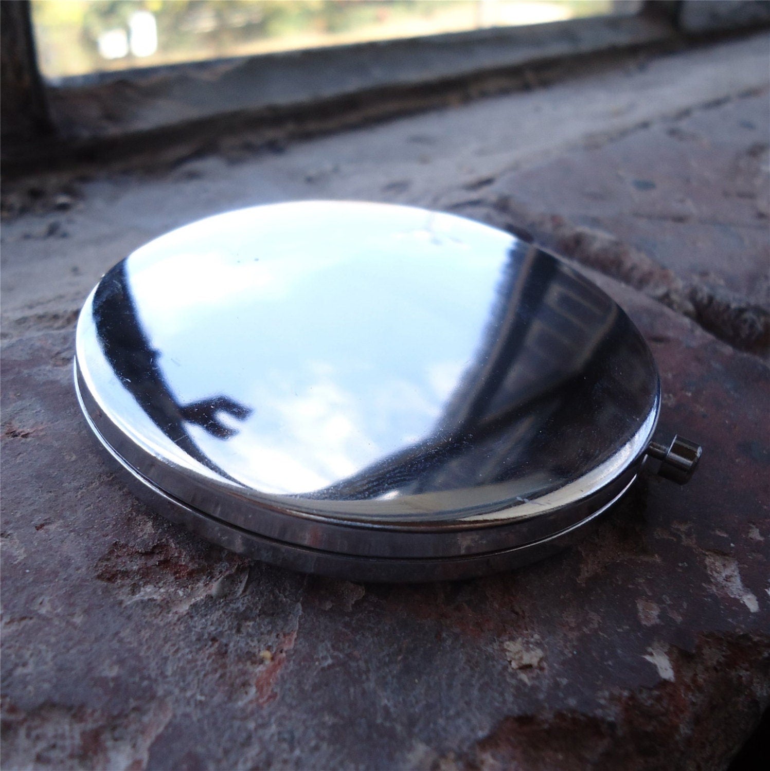 Mermaid Compact Mirror - Victorian Siren - Nautical - Filigree - Make Up - Cosmetics - Pocket Mirror